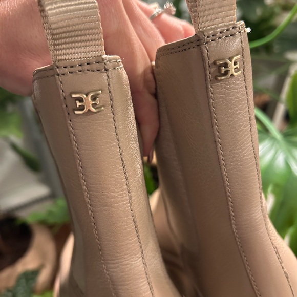 SOLD-Sam Edelman Kolton Wedge Chelsea Boots Cedarwood leather platform size 7 - Picture 8 of 12